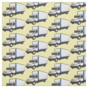 Tissu Illustration de la caricature du camion-boîte