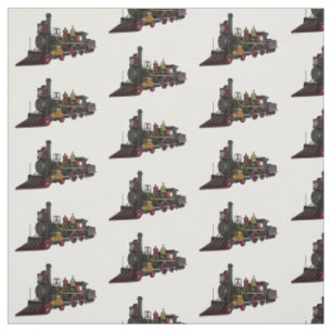 Tissu Illustration de la locomotive à vapeur