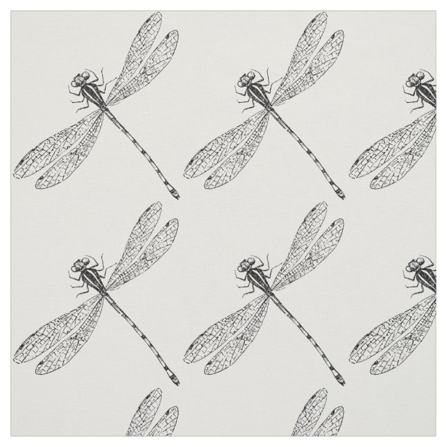 Tissu Illustration de libellule (Échantillon)