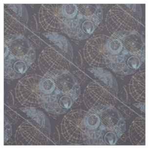 Tissu Illustration de livre vintage de la Science