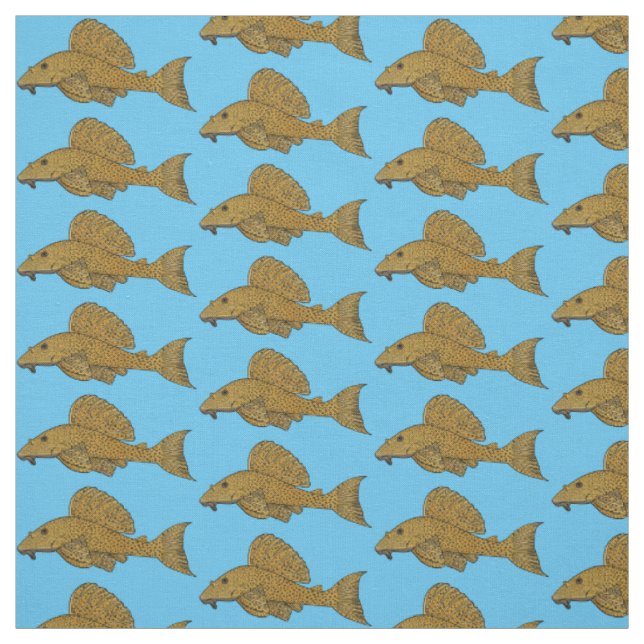 Tissu Illustration de poisson Pleco (Échantillon)