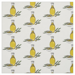 Tissu Illustration d'huile d'olive