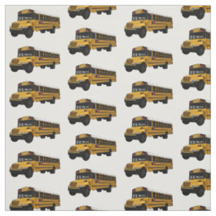Tissu Illustration d'un autobus scolaire