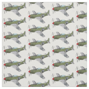 Tissu Illustration d'un avion militaire