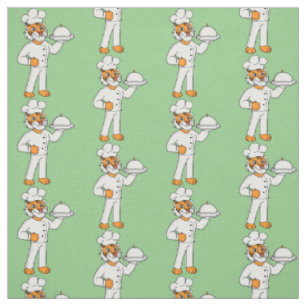 Tissu Illustration d'un chef tigre drôle et mignon