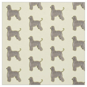 Tissu Illustration d'un chien hound afghan