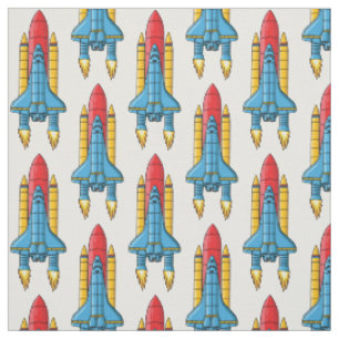 Tissu Illustration d'un vaisseau de fusées