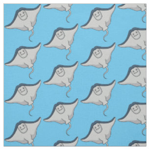 Tissu Illustration d'une caricature de poisson stingray