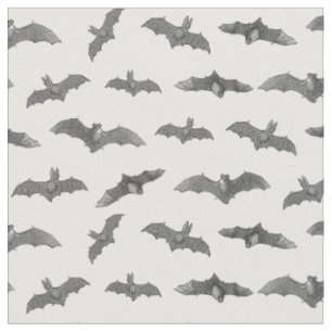 Tissu Illustrations de chauves-souris Motif d'Halloween