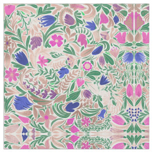 Tissu Illustrations de feuille florale Rose colorée