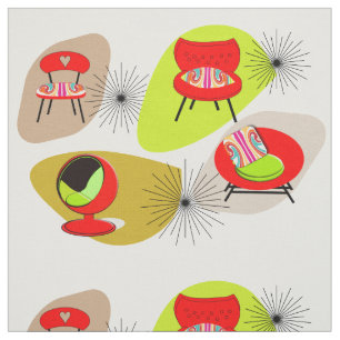 Tissu Illustrations des chaises de style moderne rétro