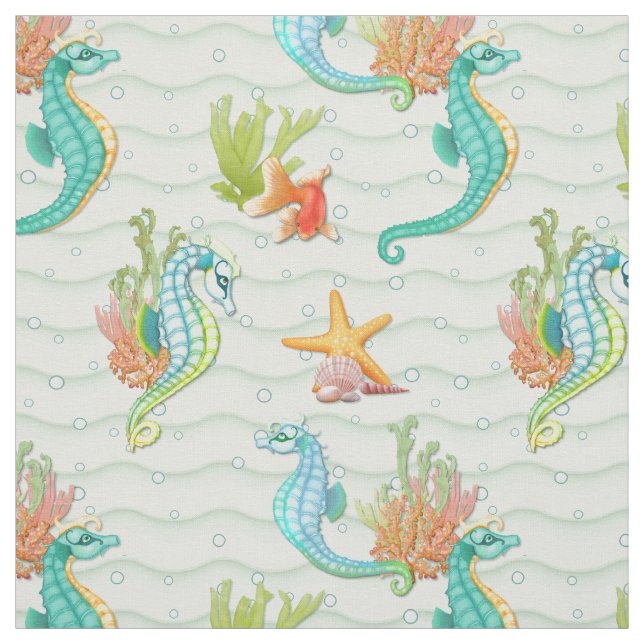 Tissu Imaginaire Seahorse (Échantillon)