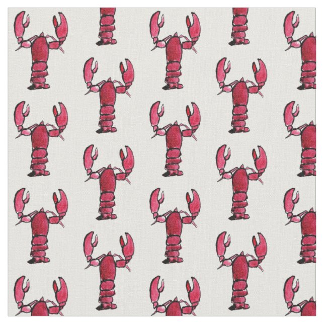 Tissu Impression de homard (Fermer)