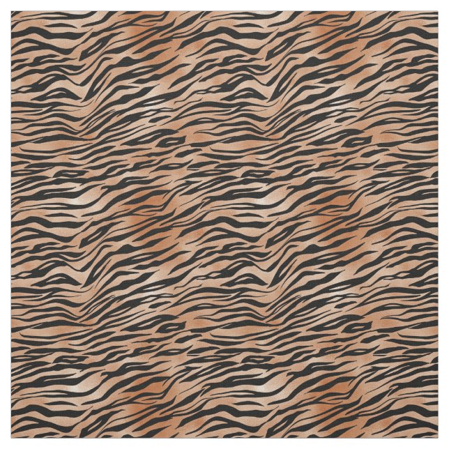 Tissu Impression de tigre orange noir (Échantillon)
