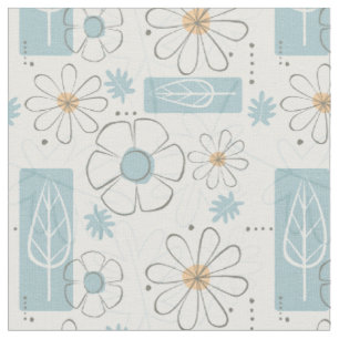 Tissu Impression florale moderne les années 50 au milie