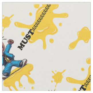 Tissu Impression graphique de Mustaaard - Blanc