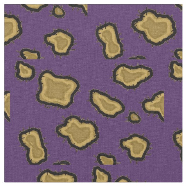Tissu Impression léopard or et violet (Fermer)