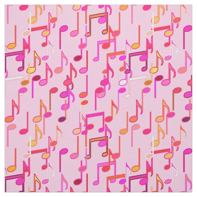 Tissu Impression musicale - rose, multi (Échantillon)