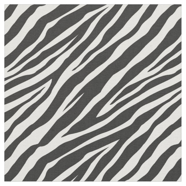 Tissu Impression Zèbre noir et blanc (Fermer)