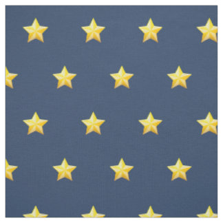 Tissu imprimé bleu marine avec étoiles nautiques d