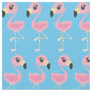 Tissu imprimé flamant rose tropical mignon pour en