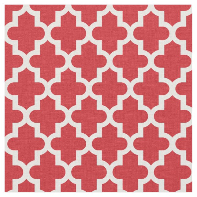 Tissu Imprimé Marocain rouge (Fermer)