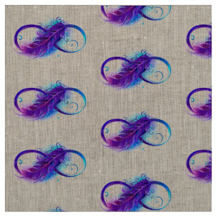 Tissu Infinity with purple feather