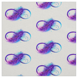 Tissu Infinity with purple feather
