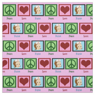 Tissu Infirmière Peace Love