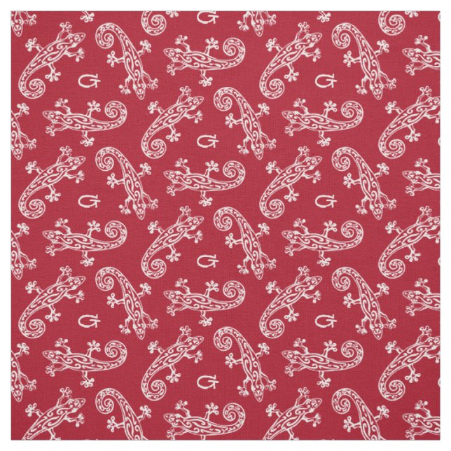 Tissu initial personnalisé à motif de reptile Geck (Échantillon)