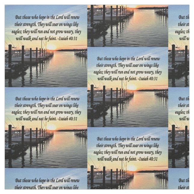 TISSU INSPIRING ISAIAH 30:31 SUNSET (Échantillon)