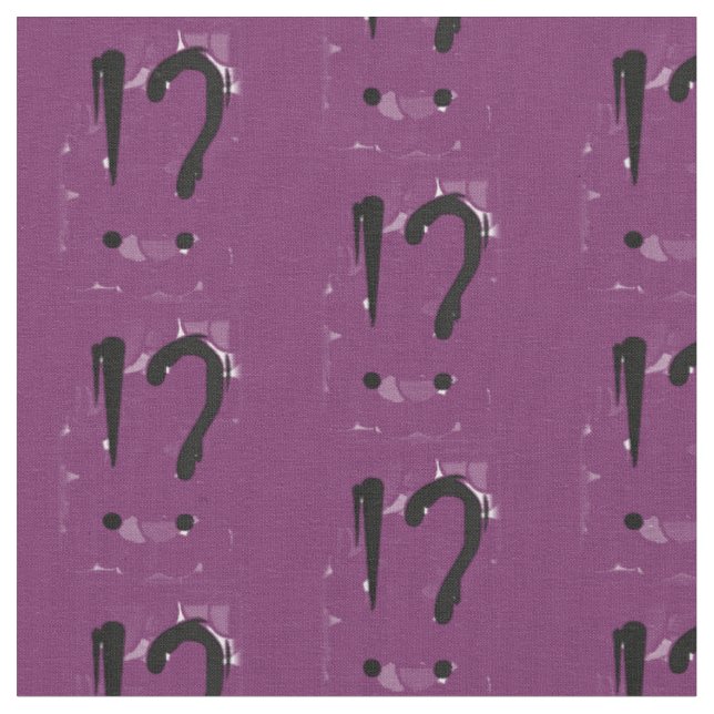 Tissu "Interrobangy" - dans le pourpre (Fermer)