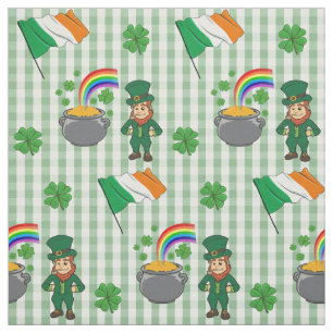 Tissu Irlandais Leprechaun Rainbow Pot Of Gold Fun Drape
