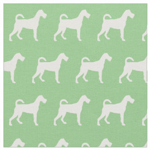 Tissu Irlandais Terrier Chien Silhouette Animal Sage Gre