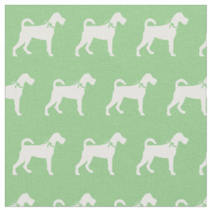 Tissu Irlandais Terrier Chien Silhouette Animal Sage Gre