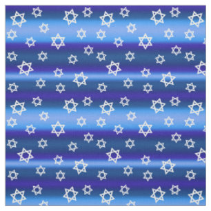Tissu Israël Étoile juive de David sur Bleu