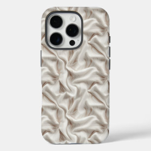 Tissu ivoire neutre-Look iPhone Coque dur