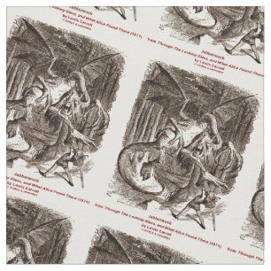 Tissu Jabberwock par Lewis Carroll par le psyché