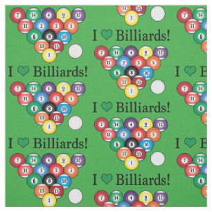 Tissu J'aime des billards