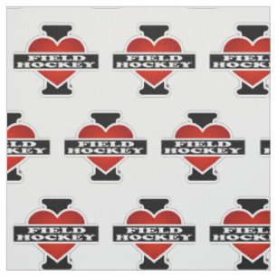 Tissu J'aime l'hockey de champ
