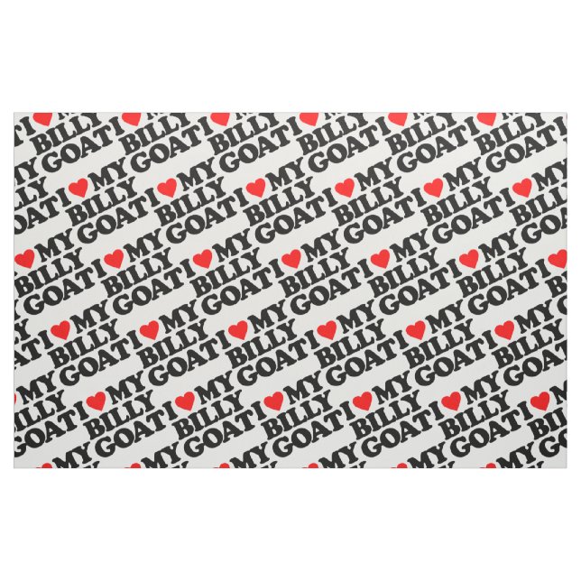 TISSU J'AIME MA CHÈVRE DE BILLY (Fat Quarter)
