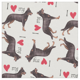 Tissu J'aime mon Beauceron