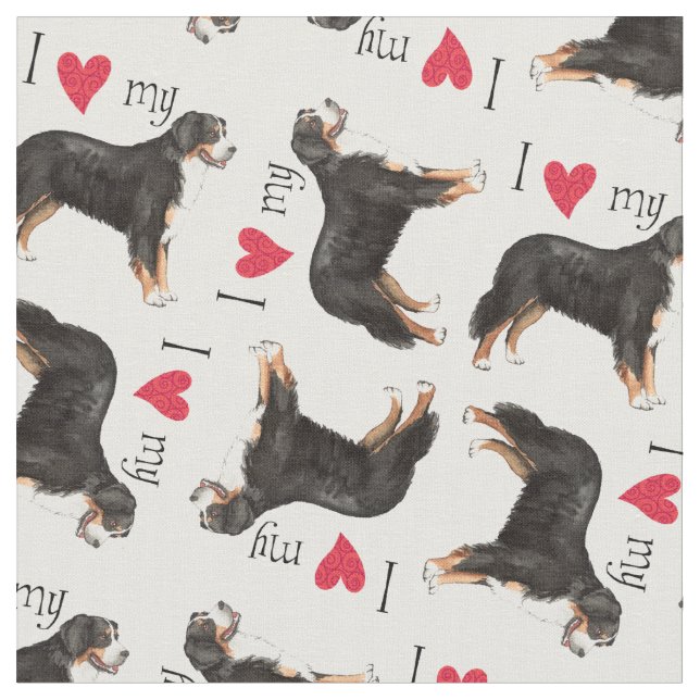 Tissu J'aime mon Berner (Fermer)