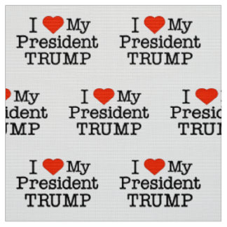 Tissu J'aime mon président Trump