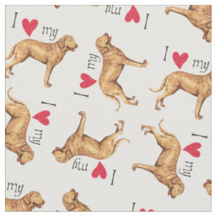 Tissu J'aime mon Retriever de la Baie de Chesapeake