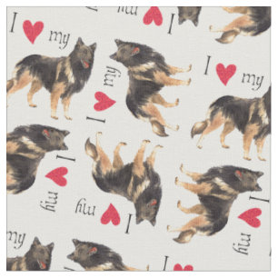 Tissu J'aime mon Tervuren belge