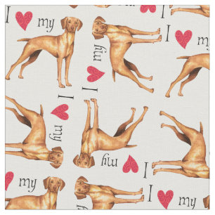 Tissu J'aime mon Vizsla