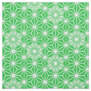 Tissu Japonais Asanoha motif - vert jade