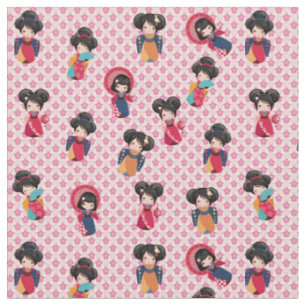 Tissu Japonaises en Kimonos sur Pink Sakura