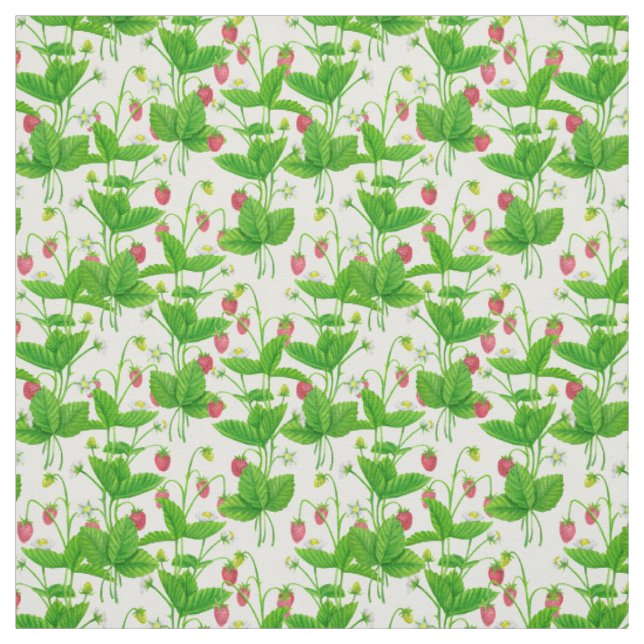 Tissu Jardin aux fraises (Échantillon)